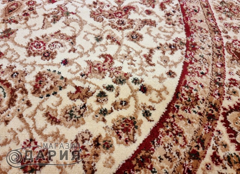 Тъкан персийски килим Blue stones 2538 cream елипса